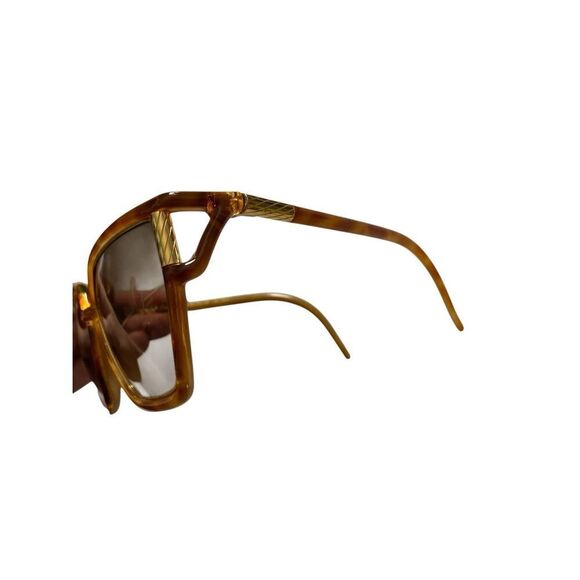 Vtg 70s Ted Lapidus Oversized Tortoise Sunglasses Paris France With Case Hippie